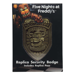 Five Nights at Freddy´s Replica Security Badge Antique Brass Edition 5060948296885
