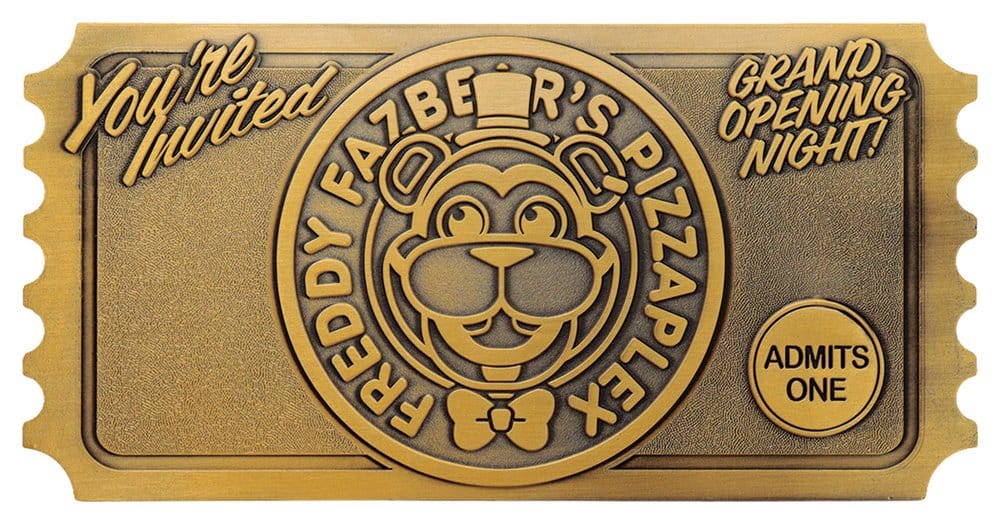 Five Nights at Freddy’s Replica Pizzaplex Opening Night Ticket Limited Edition 16 x 8 cm 5061114760025