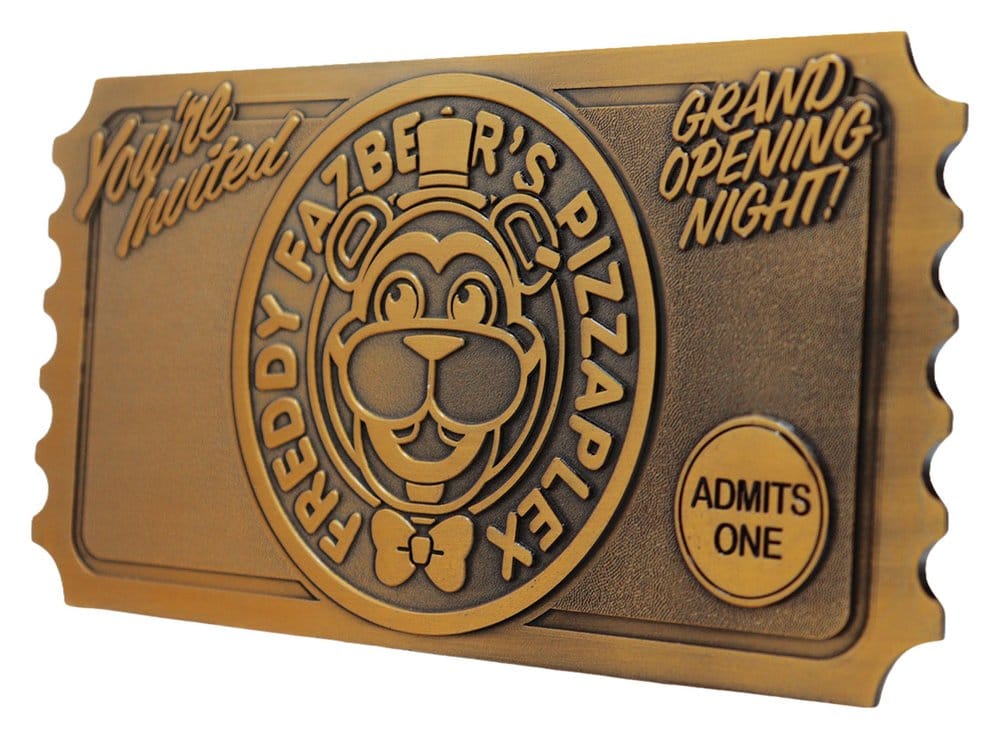 Five Nights at Freddy’s Replica Pizzaplex Opening Night Ticket Limited Edition 16 x 8 cm 5061114760025