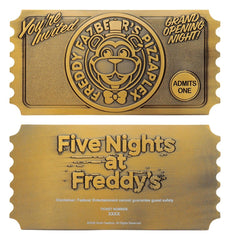 Five Nights at Freddy’s Replica Pizzaplex Opening Night Ticket Limited Edition 16 x 8 cm 5061114760025