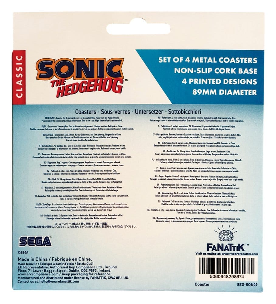 Sonic - The Hedgehog Coaster 4-Pack  5060948298674