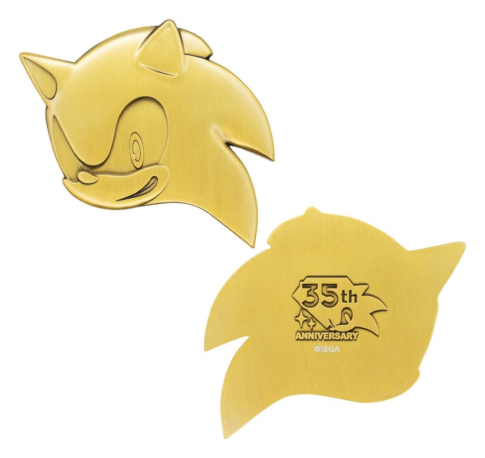 Sonic the Hedgehog Medallion Set 35th Anniversary Then & Now Limited Edition 5060948298728