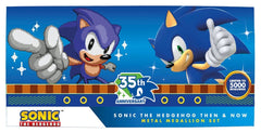 Sonic the Hedgehog Medallion Set 35th Anniversary Then & Now Limited Edition 5060948298728
