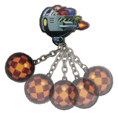 Sonic - The Hedgehog Pin Badge Dr. Eggman Egg Mobile Chained 5060948298759
