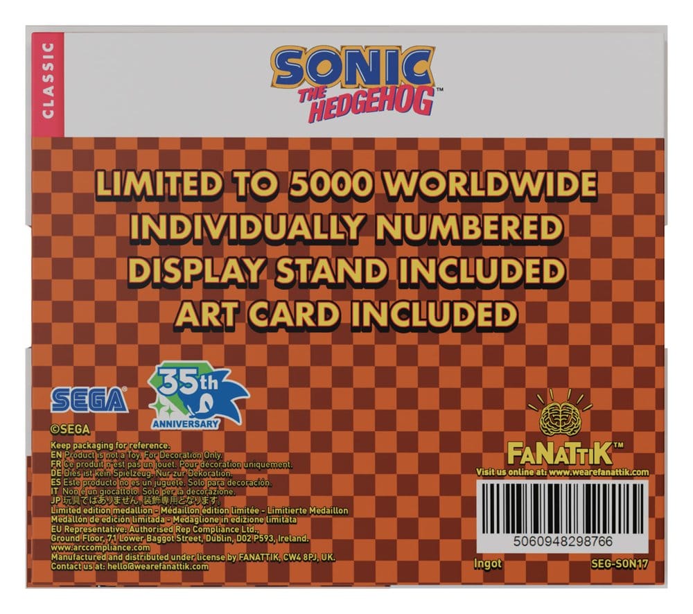 Sonic The Hedgehog Collectable Coin Original Logo 5060948298766
