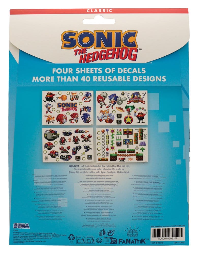 Sonic - The Hedgehog Tech Sticker Pack  5060948299107