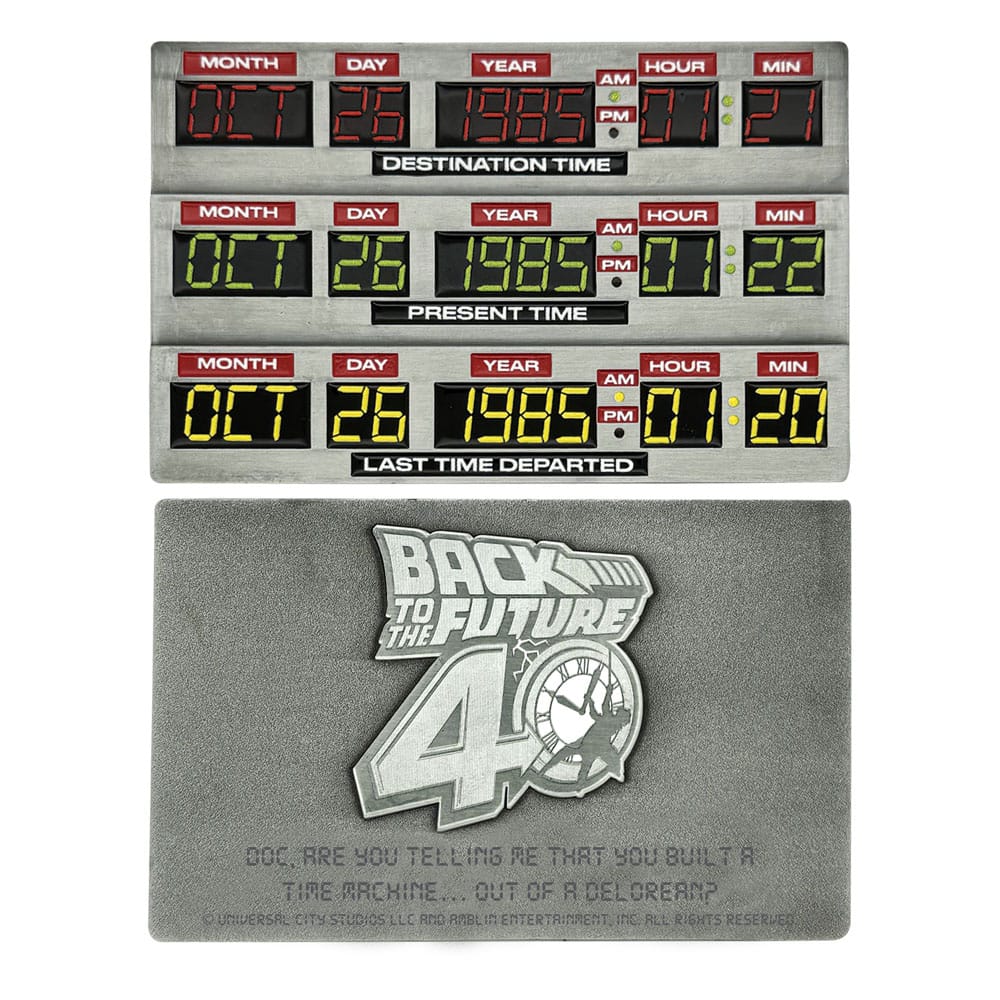 Back To The Future Ingot 40th Anniversary Time Circuits Limited Edition  5060948293716