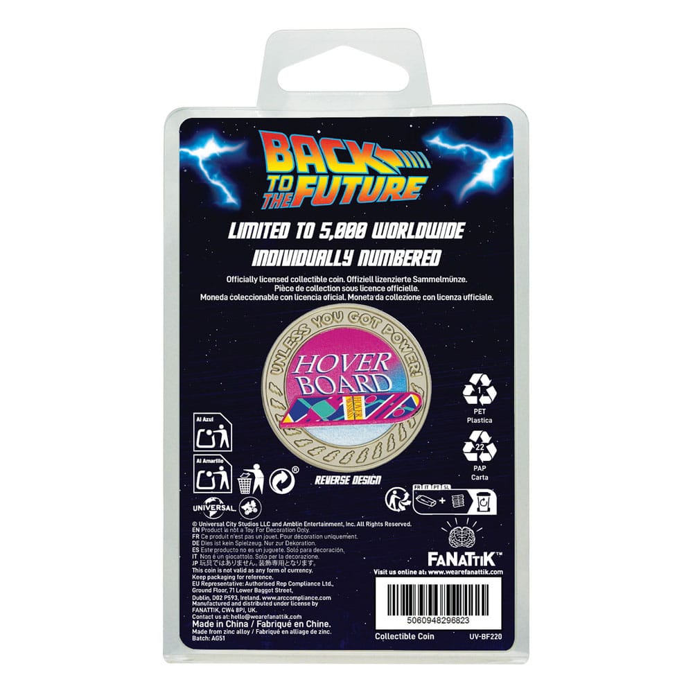 Back To The Future Collectable Coin Hoverboard Limited Edition          5060948296823