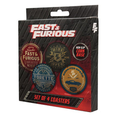 Fast & Furious Coaster 4-Pack Vintage Style  5060948297400
