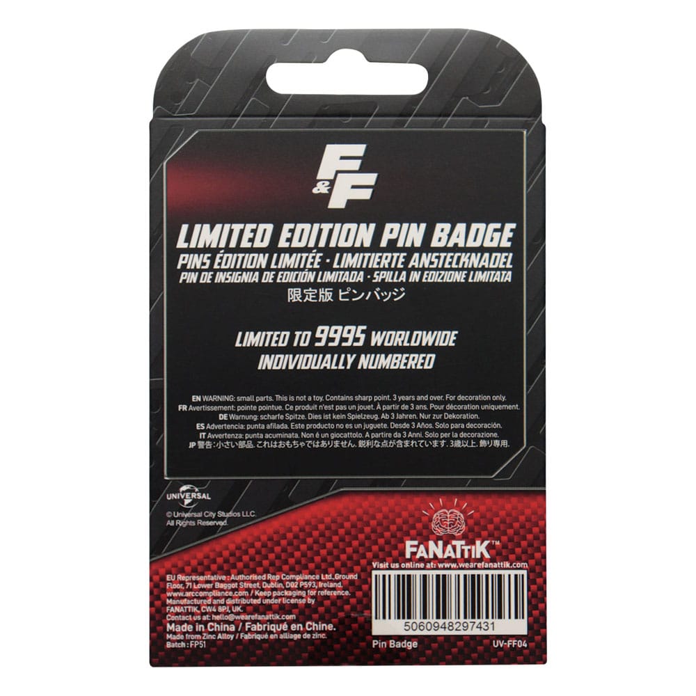 Fast & Furious Pin Badge Familia License Plate 5060948297431