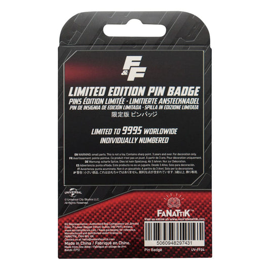 Fast & Furious Pin Badge Familia License Plate 5060948297431
