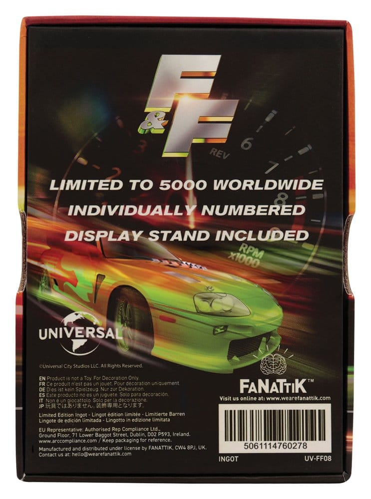 Fast & Furious Ingot Stained Glass Style Metal 5061114760278