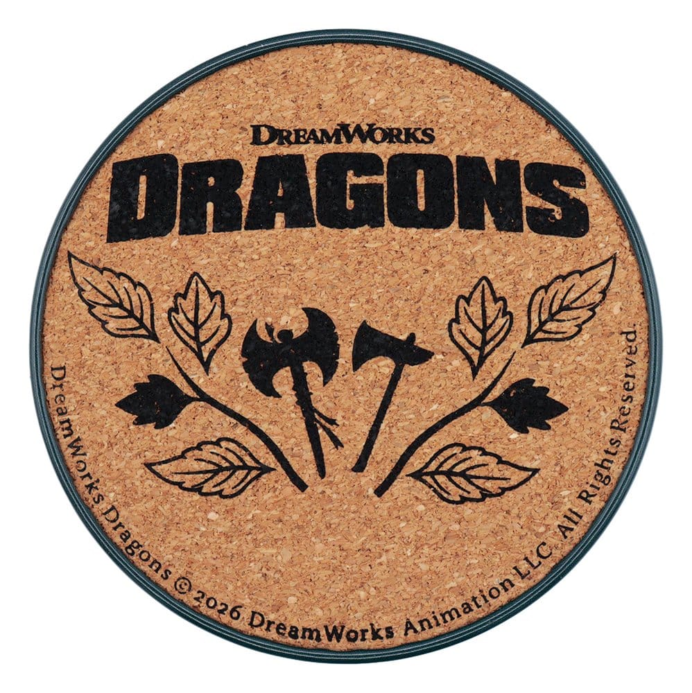 How to Train Your Dragon Coaster 4-Pack Dragon Printed Metal 5061114761121
