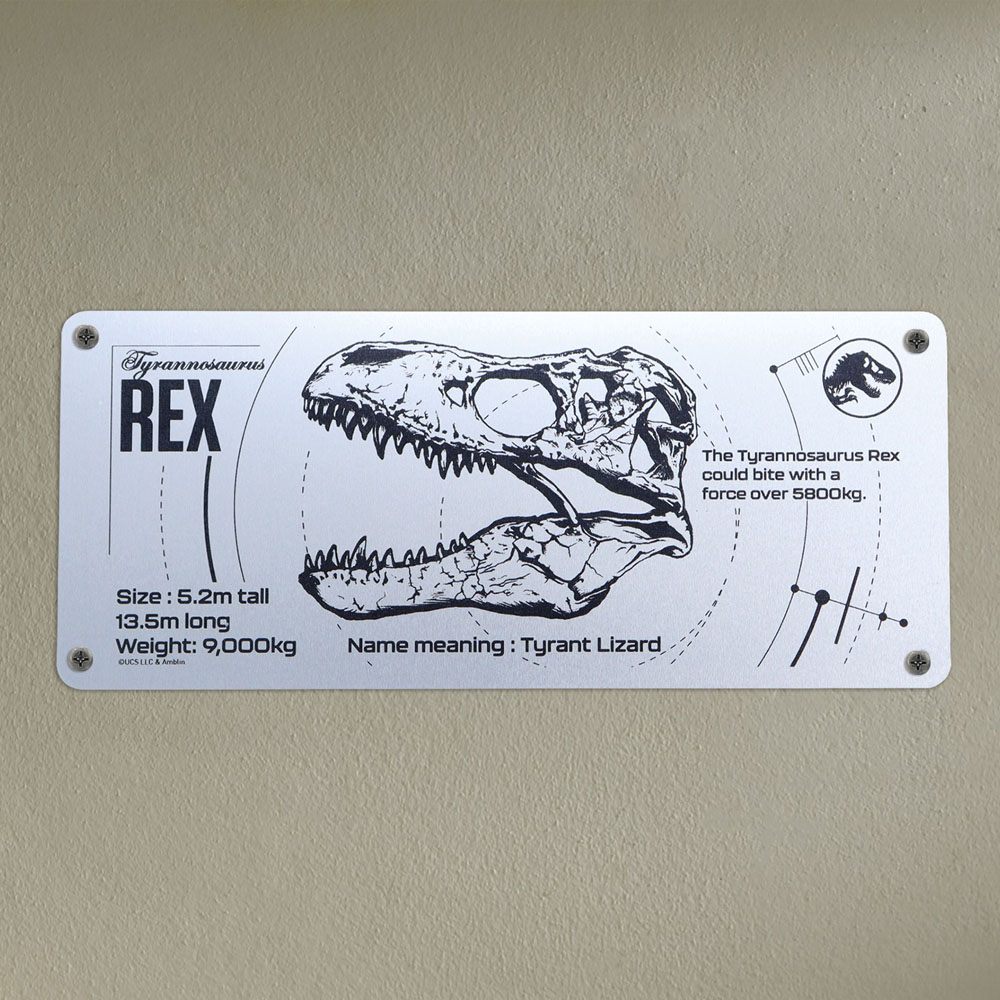 Jurassic Park Tin Sign T-Rex Schematic 5060948290692