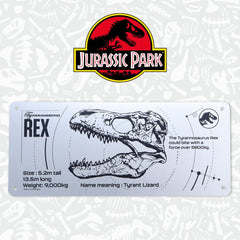 Jurassic Park Tin Sign T-Rex Schematic 5060948290692