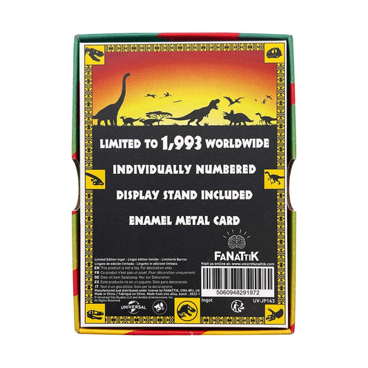 Jurassic Park Metal Card 30th Anniversary Jeep Limited Edition 5060948291972