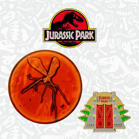Jurassic Park Pin and Medallion Set Limited E 5060948294201
