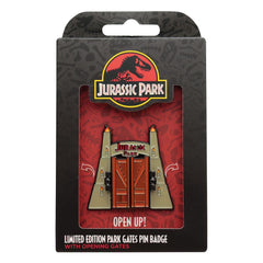 Jurassic Park Pin Badge Gates Hinged 5060948297844