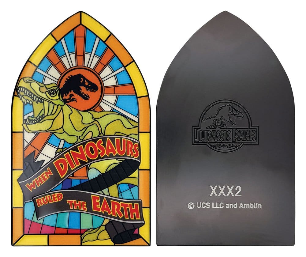 Jurassic Park Ingot Stained Glass Style Metal 11 cm 5060948299992
