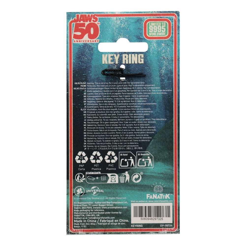 Jaws Keychain 50th Anniversary Regatta Boat Tour Limited Edition 5060948297325