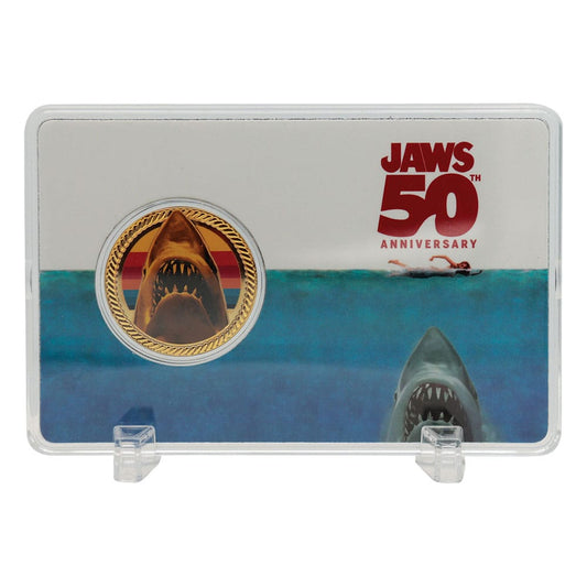 Jaws Collectable Coin 50th Anniversary 24k Gold Plated Limited Edition 5060948297349
