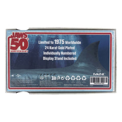 Jaws Replica 1/1 50th Anniversary Regatta Ticket 24k Gold Plated 5060948297363