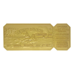 Jaws Replica 1/1 50th Anniversary Regatta Ticket 24k Gold Plated 5060948297363