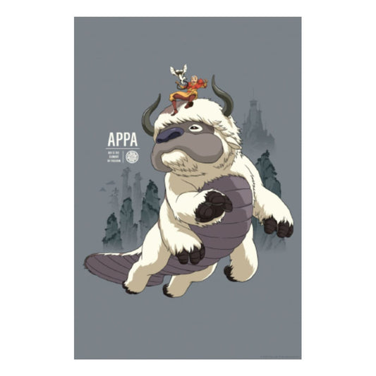 Avatar The Last Airbender Art Print Appa & Aang Limited Edition 42 x 30 cm 5060948295031