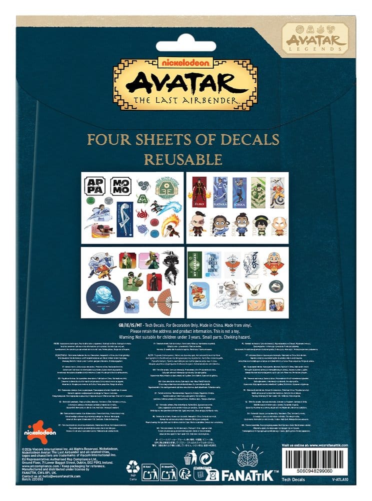 Avatar: The Last Airbender Tech Sticker Pack  5060948299060