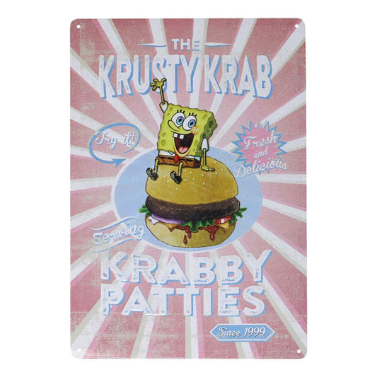 SpongeBob Tin Sign Krusty Krab 5060948291866