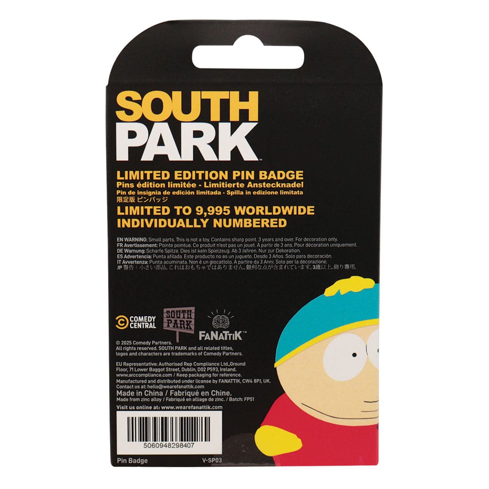 South Park Pin Badge Cartman Police Limited Edition      5060948298407