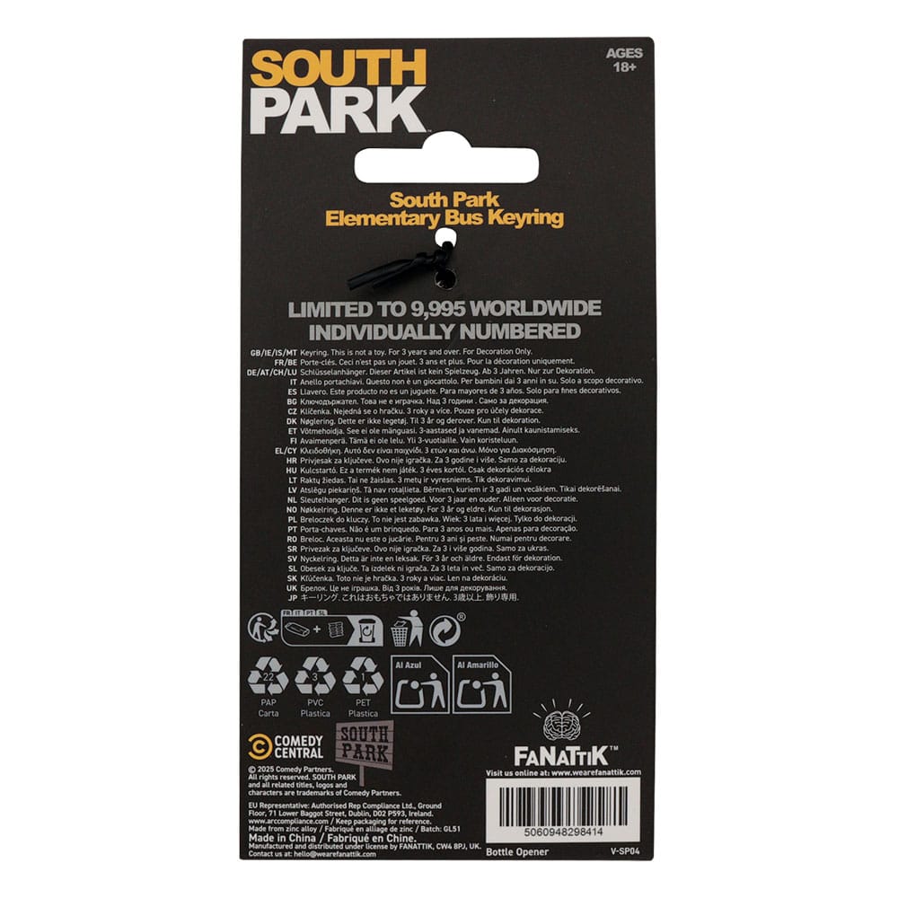 South Park Keychain School Bus Limited Edition           5060948298414