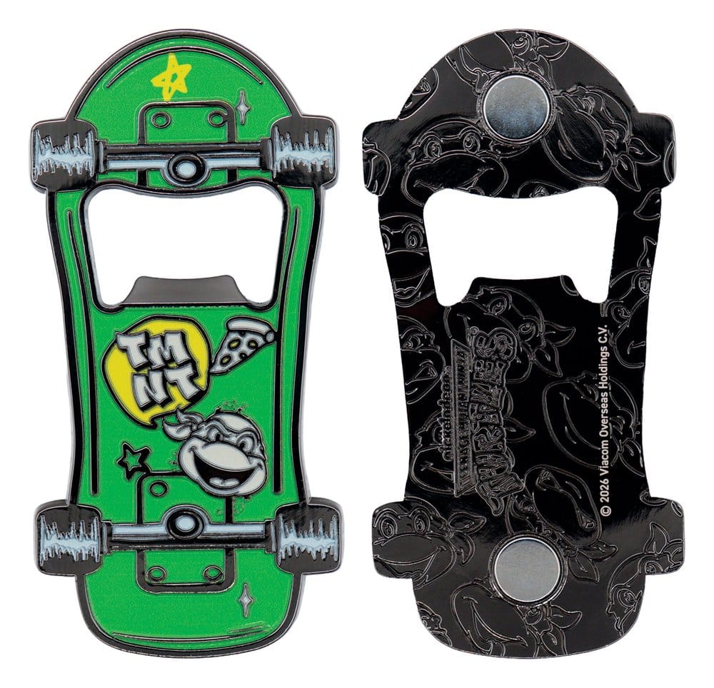 Teenage Mutant Ninja Turtles Bottle Opener Magnetic Skateboard 5061114761169