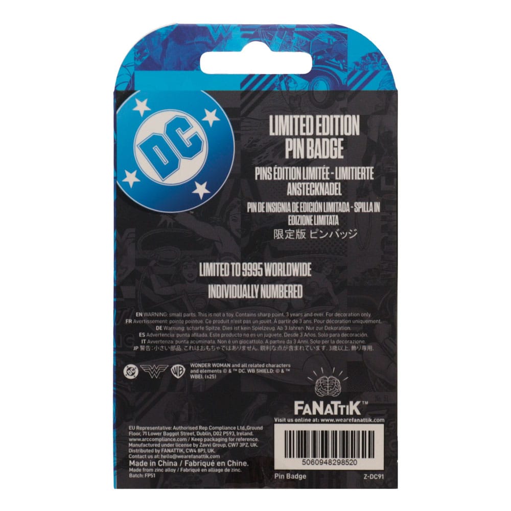 DC Comics Pin Badge Wonder Woman Amazon Warrior Limited Edition      5060948298520