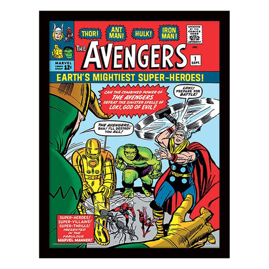 Marvel Collector Print Framed Poster Avangers vs. Loki Comic 5051265869531