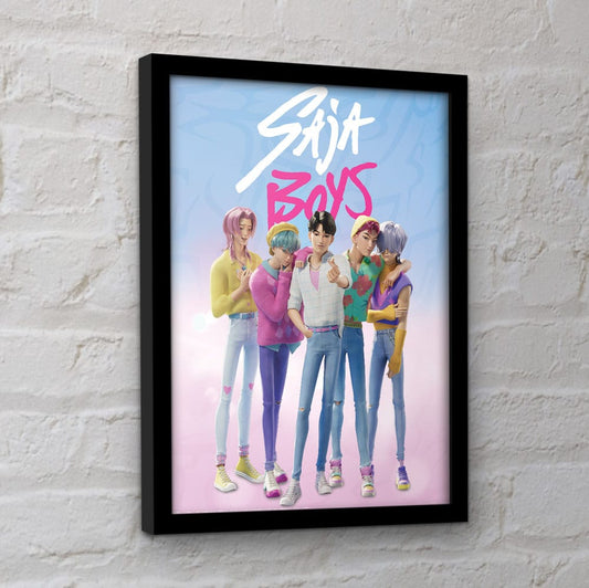 KPop Demon Hunters Collector Print Framed Poster Saja Boys 5063457072087
