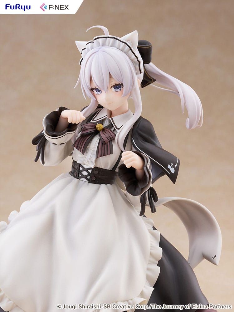 Wandering Witch: The Journey of Elaina F:NEX PVC Statue 1/7 Elaina Maid costume with cat ears Ver. 24 cm   4582655078956