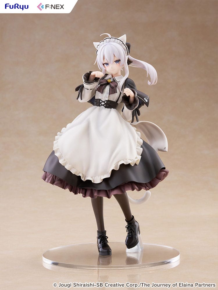 Wandering Witch: The Journey of Elaina F:NEX PVC Statue 1/7 Elaina Maid costume with cat ears Ver. 24 cm   4582655078956
