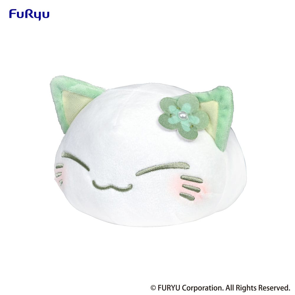 Nemuneko Cat Plush Figure Green 18 cm 4582782362478
