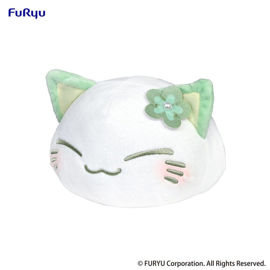Nemuneko Cat Plush Figure Green 18 cm 4582782362478