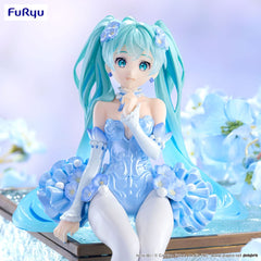 Hatsune Miku Noodle Stopper PVC Statue Flower Fairy Nemophila Pail Blue Color Ver. 15 cm 4582782366797