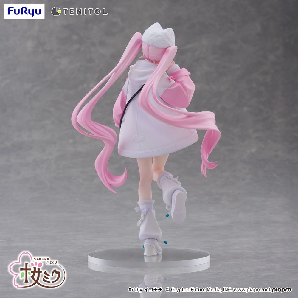 Hatsune Miku Tenitol PVC Statue Sakura Miku Cool style [petit] 19 cm  4580736407473