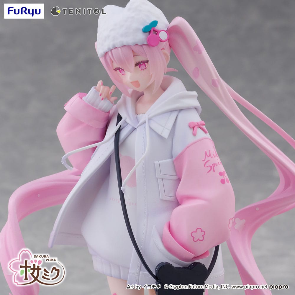 Hatsune Miku Tenitol PVC Statue Sakura Miku Cool style [petit] 19 cm  4580736407473
