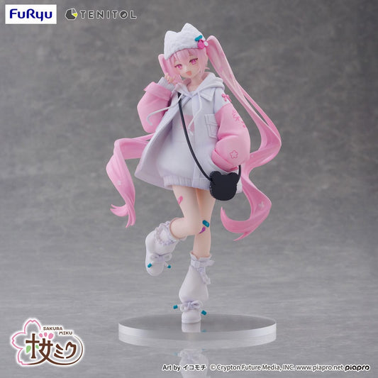 Hatsune Miku Tenitol PVC Statue Sakura Miku Cool style [petit] 19 cm  4580736407473