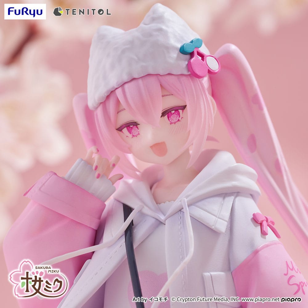 Hatsune Miku Tenitol PVC Statue Sakura Miku Cool style [petit] 19 cm  4580736407473
