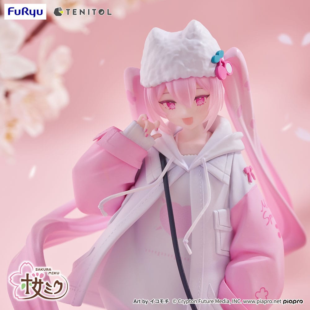 Hatsune Miku Tenitol PVC Statue Sakura Miku Cool style [petit] 19 cm  4580736407473