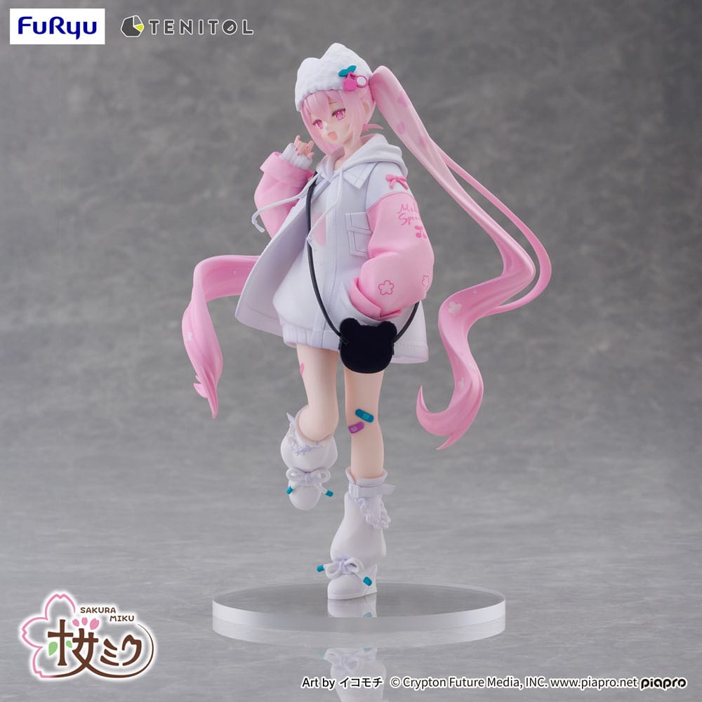 Hatsune Miku Tenitol PVC Statue Sakura Miku Cool style [petit] 19 cm  4580736407473