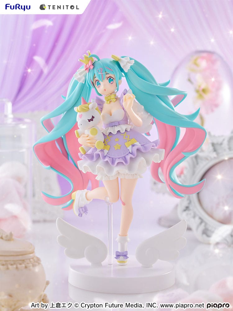 Hatsune Miku Tenitol PVC Statue Hatsune Miku Yumekawa Princess Lavender Ver. 21 cm 4580736407510