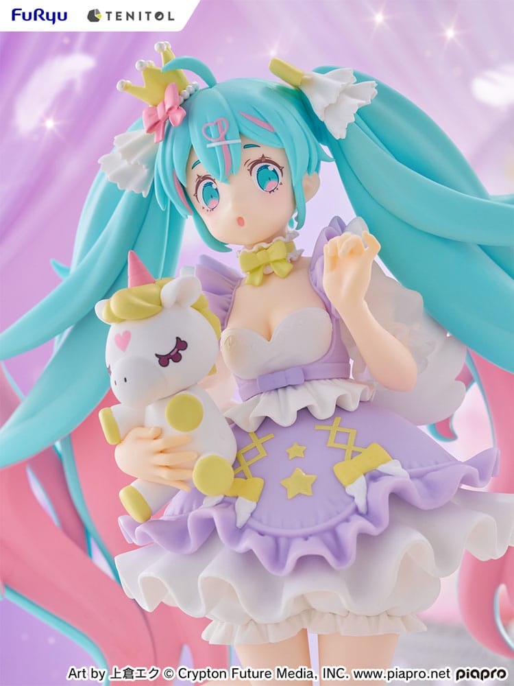 Hatsune Miku Tenitol PVC Statue Hatsune Miku Yumekawa Princess Lavender Ver. 21 cm 4580736407510