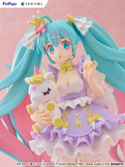 Hatsune Miku Tenitol PVC Statue Hatsune Miku Yumekawa Princess Lavender Ver. 21 cm 4580736407510